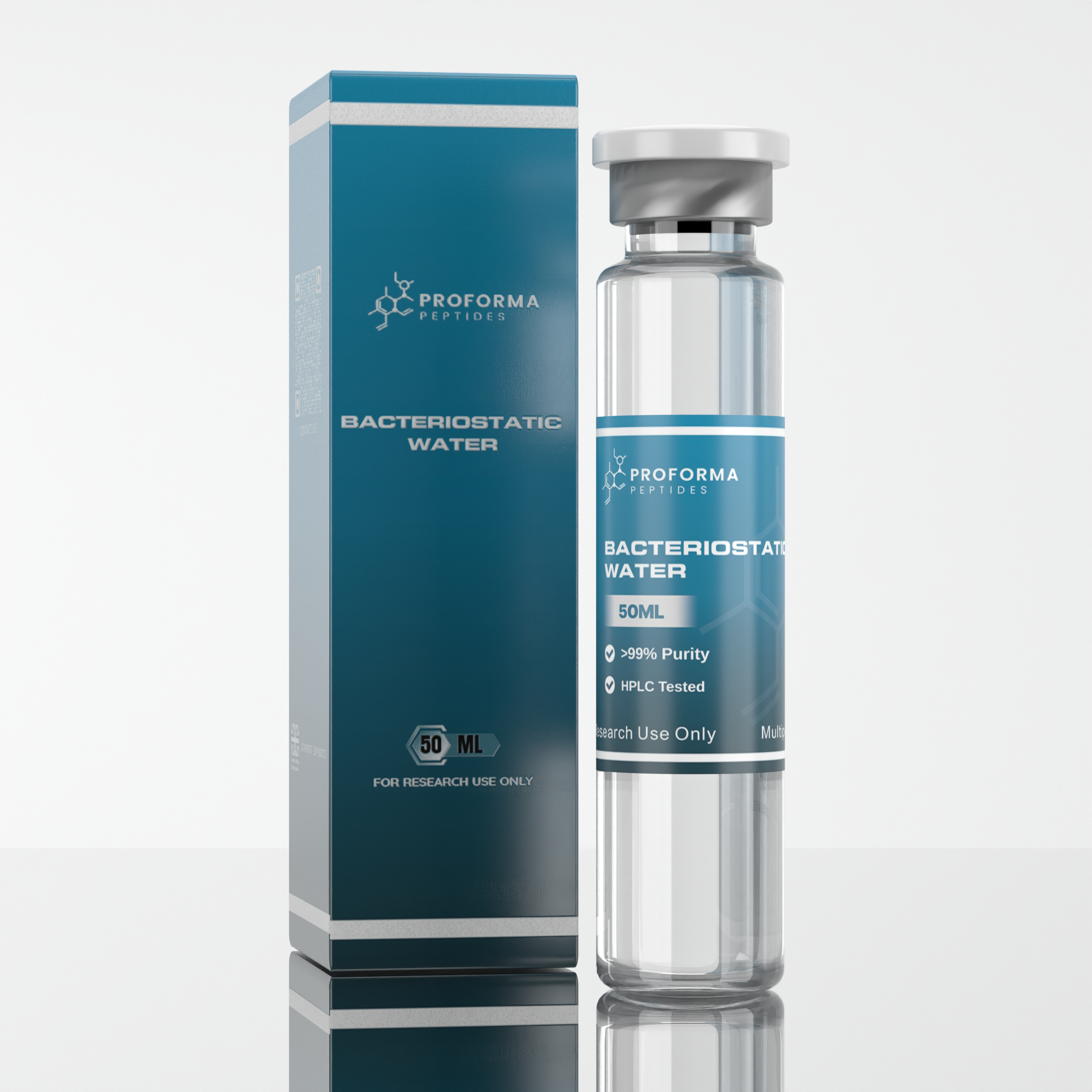 50ml Bacteriostatic Water UK is a high-purity, research-grade sterile water containing 0.9% benzyl alcohol